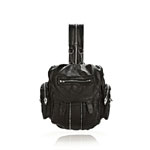 Alexander Wang marti backpack in washed black with rhodium 204045