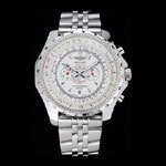 Breitling Bentley Chronograph White Dial Stainless Steel Strap BL5634