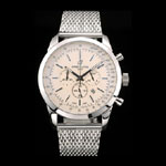 Breitling Transocean Stainless Steel Case Light Yellow Dial BL5645