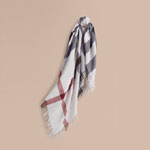 Burberry Check Wool Square Large Ivory 38439601