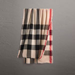 Burberry Lightweight Cashmere Scarf in Check in Stone 39929871
