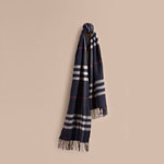 Burberry Classic Cashmere Scarf in Check Navy 39937341