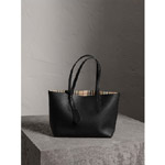 Burberry Small Reversible Tote in Haymarket Check and Leather 40495021