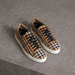 Burberry Rainbow Vintage Check Sneakers in Antique Yellow 40768331
