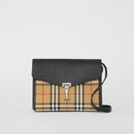 Burberry Small Vintage Check and Leather Crossbody Bag 40800751