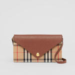 Burberry Vintage Check and Leather Wallet Detachable Strap 80251621