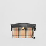 Burberry Vintage Check and Leather Society Clutch 80268361