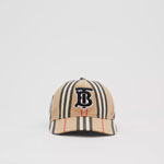 Burberry Monogram Motif Icon Stripe Cotton Baseball Cap 80269241