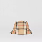 Burberry Vintage Check Technical Cotton Bucket Hat 80269271