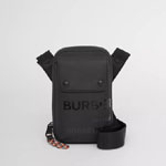 Burberry Horseferry Print Coated Canvas Crossbody Pouch in Black 80366381