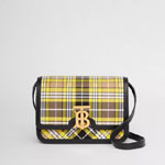 Burberry Small Tartan Cotton and Leather TB Bag 80368071