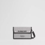 Burberry Horseferry Print Canvas and Leather Crossbody Bag in Black 80383301