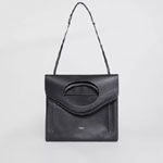 Burberry Topstitched Leather Flat Pocket Bag in Black 80403061