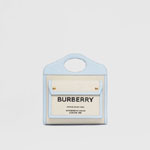 Burberry Mini Two tone Canvas and Leather Pocket Bag 80434931