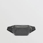 Burberry Embossed Monogram Leather Sonny Bum Bag in Black 80485641