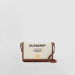 Burberry Horseferry Print Canvas and Leather Mini Note Bag 80552201