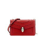 Bvlgari Flap cover bag Serpenti Forever in ruby red calf leather 280177