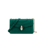 Bvlgari Flap cover bag Serpenti Forever in emerald green calf 38065