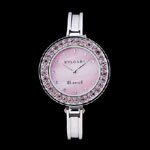 Bvlgari B-ZERO1 30mm Pink Dial Stainless Steel Case With Pink Crystals Steel Bracelet BV5815