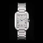 Cartier Tank Anglaise 30mm White Dial Stainless Steel Case And Bracelet CTR6092