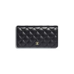 Chanel Black Classic Long Flap Wallet A31509 Y01295 C3906