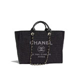 Chanel shopping bag cotton nylon calfskin A66941 Y84117 94305