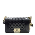 Small BOY Chanel Patent bag black A67085 Y60371 94305