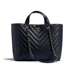 Chanel Black Large Shopping Bag A91643 Y82255 94305