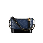 Chanels Gabrielle small hobo bag navy blue black A91810 Y61477 C0202