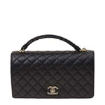 Chanel Flap bag with top handle black A98626 Y61361 94305