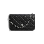 Chanel Lambskin Black Classic Wallet on Chain AP0250 Y01480 C3906