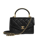 Chanel Black Small Flap Bag With Top Handle AS0625 B00382 94305