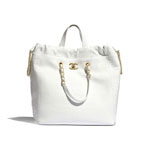 Chanel White Large Shopping Bag AS0801 B00997 10601