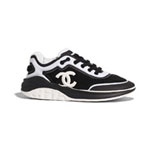 Chanel Mesh Lycra White Black Sneakers G34763 Y53288 C0229
