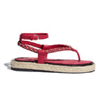 Chanel Lambskin Red Sandal G36921 X01000 NA115