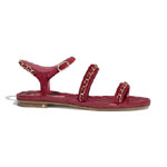Chanel Suede Calfskin Red Sandal G36934 X56048 0K150