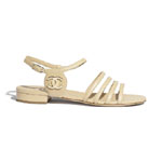 Chanel Lambskin Beige Sandal G36958 X01000 51225