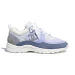 Chanel Suede Calfskin Nylon Sky Blue Sneaker G37136 Y55131 0K117
