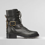 Chloe Diane Lace Up Boot In Brushed Calfskin CHC20A349L4001