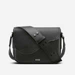 Dior Mini Saddle Messenger Bag Black Grained Calfskin 1ADME130YMJ H00N