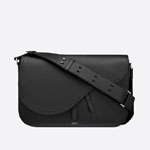 Dior Saddle Messenger Bag Black Grained Calfskin 1ADME133YMJ H00N