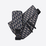 Maxi Saddle Bag Beige and Black Dior Oblique Jacquard 1ADPO211YKY H27E