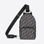 Sling Bag Beige and Black Dior Oblique Jacquard 1ESBO013YKY H27E
