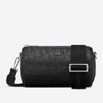 Roller Messenger Bag Black Dior Oblique Galaxy Leather 1ESPO061VPI H03E