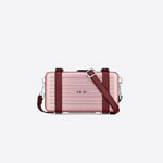 Dior And Rimowa Personal Pouch Pink Aluminum Grained 2DRCA295YWT H30E