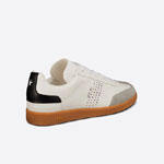 Dior B01 Sneaker White Smooth Calfskin with Beige Suede 3SN225XZU H169