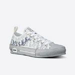 B23 Low Top Sneaker White and Navy Blue Dior Oblique Canvas 3SN249YNT H568