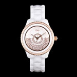 Dior VIII Grand Bal Rose Gold Bezel White Bracelet DIOR6164