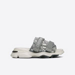 D-Wander Slide Gray Technical Fabric with Dior Oblique Print KCQ351OBY S33G
