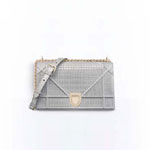 Dior Small diorama bag in silver-tone metallic calfskin M0421OSKI M85K